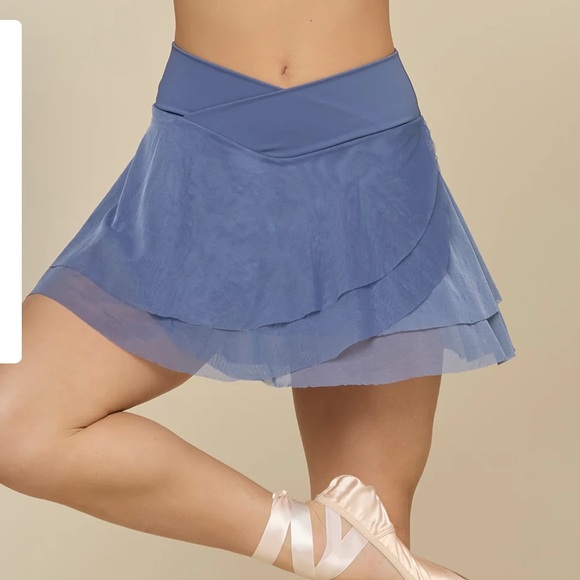 POPFLEX Dresses & Skirts - POPFLEX- Crisscross Hourglass® Juliet Ballet Skort - Americana Blue